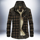 Winterjacke Herren Verdicken Warme Fleecejacken Mäntel Reine Baumwolle Plaid Jacke Militärkleidung