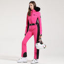 One-piece Ski Suit Female Professional Double-board Thickened Warm