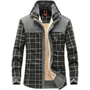 Winterjacke Herren Verdicken Warme Fleecejacken Mäntel Reine Baumwolle Plaid Jacke Militärkleidung