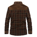 Winterjacke Herren Verdicken Warme Fleecejacken Mäntel Reine Baumwolle Plaid Jacke Militärkleidung