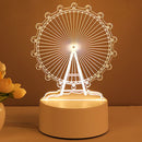 Lampe 3D en acrylique, USB, LED, veilleuse, néon, décoration de Noël, pour la maison, cadeau de Saint-Valentin