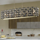 Modern Champagne Gold Oval Crystal Chandelier