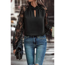 Haut à manches longues en dentelle assorti pour les navetteurs