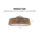 Bohemian Style LED Dimmable Ceiling Light With Built-in Fan - Remote Control