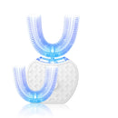 Brosse à dents électrique automatique intelligente à 360 degrés, étanche, type U, blanchiment des dents, lumière bleue, chargement USB
