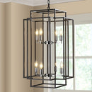 8 Lantern Tiered Chandeliers, Industrial Farmhouse Chandeliers