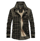 Winterjacke Herren Verdicken Warme Fleecejacken Mäntel Reine Baumwolle Plaid Jacke Militärkleidung