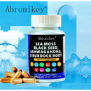 Mousse de mer Abronikey 60 capsules Soutien immunitaire et santé digestive Supplément naturel de mousse de mer riche en minéraux et vitamines