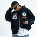 Fleecegefütterter Pullover mit Doppelreißverschluss für Herren und Damen im Wintermantel