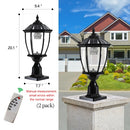 Solar Pillar Headlights With Dimmable LEDs - 2 Packs Unavailable Platforms- Temu