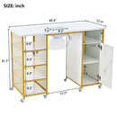 Manicure Table, Marbled Manicure Table