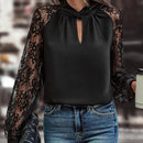 Haut à manches longues en dentelle assorti pour les navetteurs