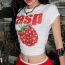 European And American Retro Printed Foreign Trade T-shirt Cute Solid Color