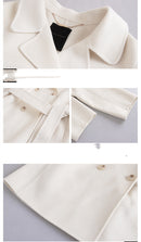 Manteau mi-long en laine à taille ample