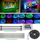 Kit de bande lumineuse LED RGB USB 5 V 4 x 50 cm avec télécommande pour téléviseur, ordinateur et lampe