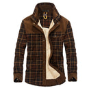Winterjacke Herren Verdicken Warme Fleecejacken Mäntel Reine Baumwolle Plaid Jacke Militärkleidung