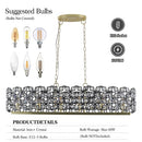 Modern Champagne Gold Oval Crystal Chandelier