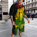 Herren 3D Digitaldruck Casual Outfit Top Shorts