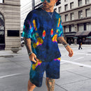Herren 3D Digitaldruck Casual Outfit Top Shorts