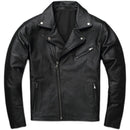 Veste de moto en cuir vieilli pour homme