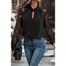 Haut à manches longues en dentelle assorti pour les navetteurs