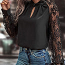 Haut à manches longues en dentelle assorti pour les navetteurs