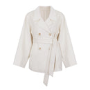 Manteau mi-long en laine à taille ample