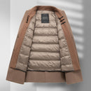 Manteau en laine pour homme, mi-long, hiver