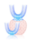 Brosse à dents électrique automatique intelligente à 360 degrés, étanche, type U, blanchiment des dents, lumière bleue, chargement USB