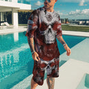 Hawaiian Vacation Herrenanzug mit Farbverlauf und kurzen Ärmeln