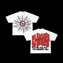 Retro Lockeres Kurzarm-Baumwolltop mit Rundhalsausschnitt Gothic