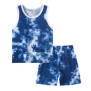 Printed Vest Suit Boys And Girls Casual Handsome Sets