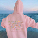 Women's Personalized Letter Printed Fleece Hoodie