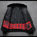 Pure First Layer Cowhide Leather Plus Cotton Flight Suit