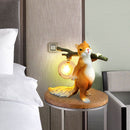 Cartoon Fruit-carrying Squirrel Table Cute Decorative Lamp