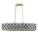 Modern Champagne Gold Oval Crystal Chandelier