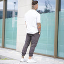 Neues Fitness-Trainings-T-Shirt für Herren aus reiner Baumwolle mit kurzen Ärmeln