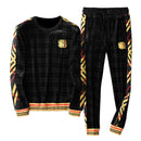 Pantalon de sport décontracté à col montant en velours pour homme 