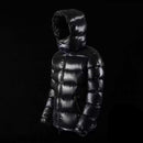 Pure Color Short Shiny White Duck Down Down Jacket
