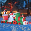 Christmas Inflatables Outdoor Decorations Holiday Train with Santa
