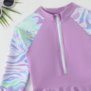 Children's Split Long-sleeved Long Trousers Three-piece Swimsuit