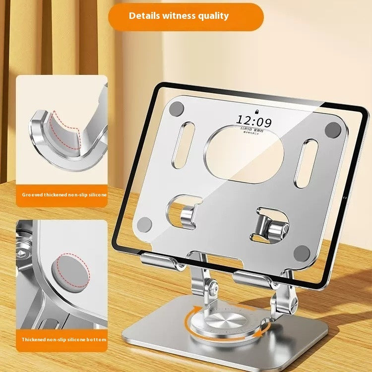 Support de bureau pliable rotatif à 360 degrés en alliage d'aluminium