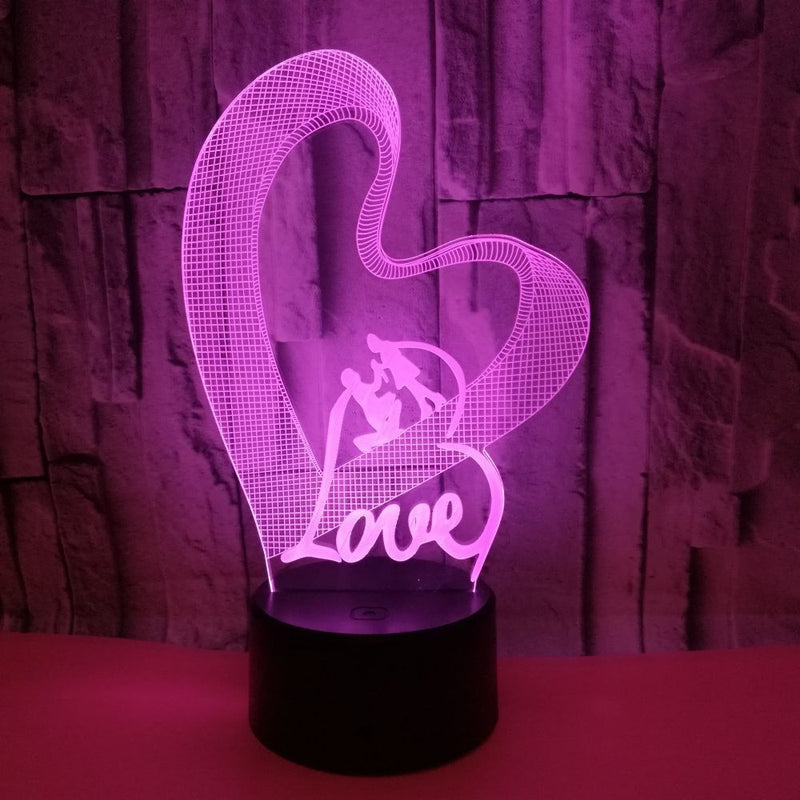 Liebe LIEBE 3D led buntes Nachtlicht