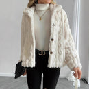 Women's Double-sided Plush Solid Color Short Coat
