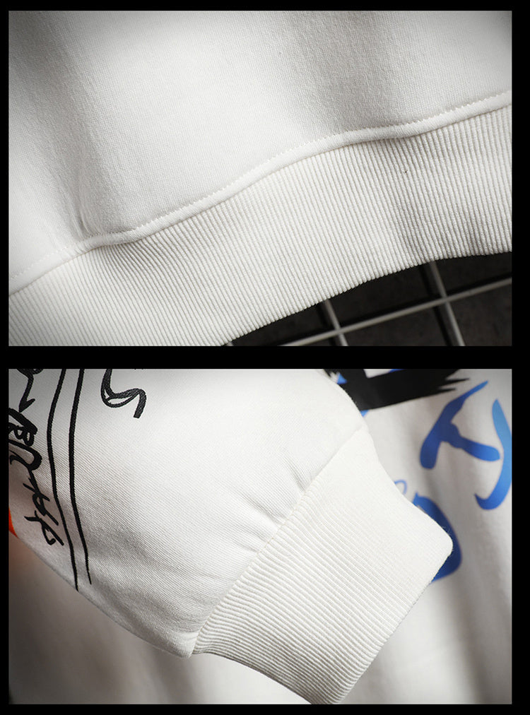 SingleRoad Mens Crewneck Sweatshirt Men  Oversized Japanese Streetwear Hip Hop Black Hoodie Men Sweatshirts Hoodies