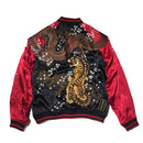 Dragon and tiger bucket embroidery double-sided jacket