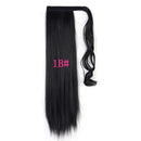 Long Straight Wrap Around Clip In Ponytail Hair Extension Heat Resistant Synthetic Tail Fake Hair