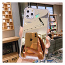 Étui de téléphone miroir pratique avec miroir