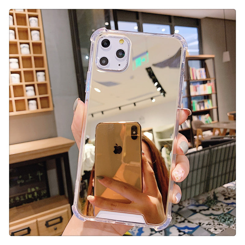 Étui de téléphone miroir pratique avec miroir