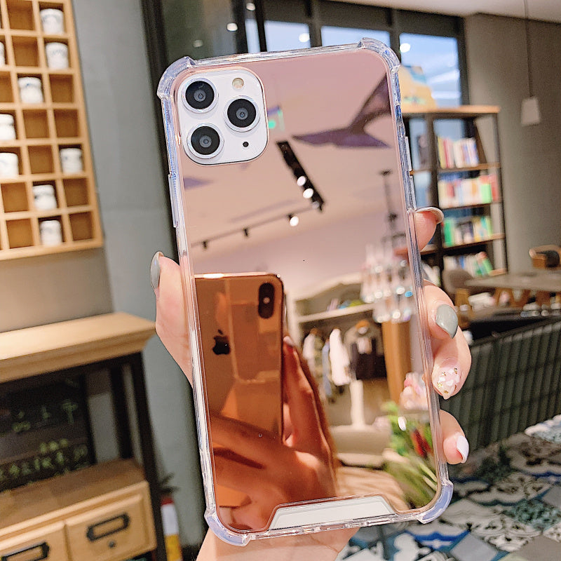 Étui de téléphone miroir pratique avec miroir
